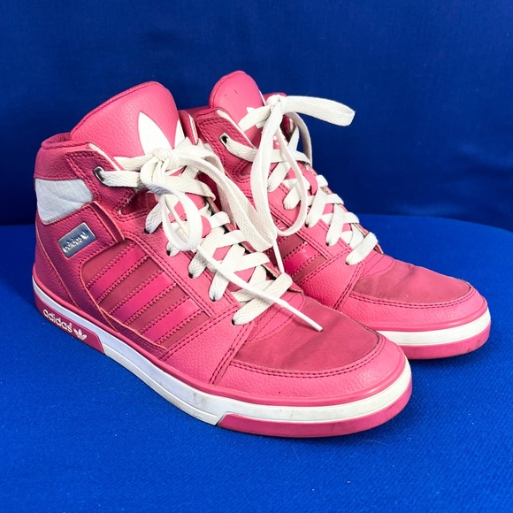 |•ADIDAS•| Ortholite Retro Bubble Gum Barbie Pink High Top Sneakers - Picture 3 of 16